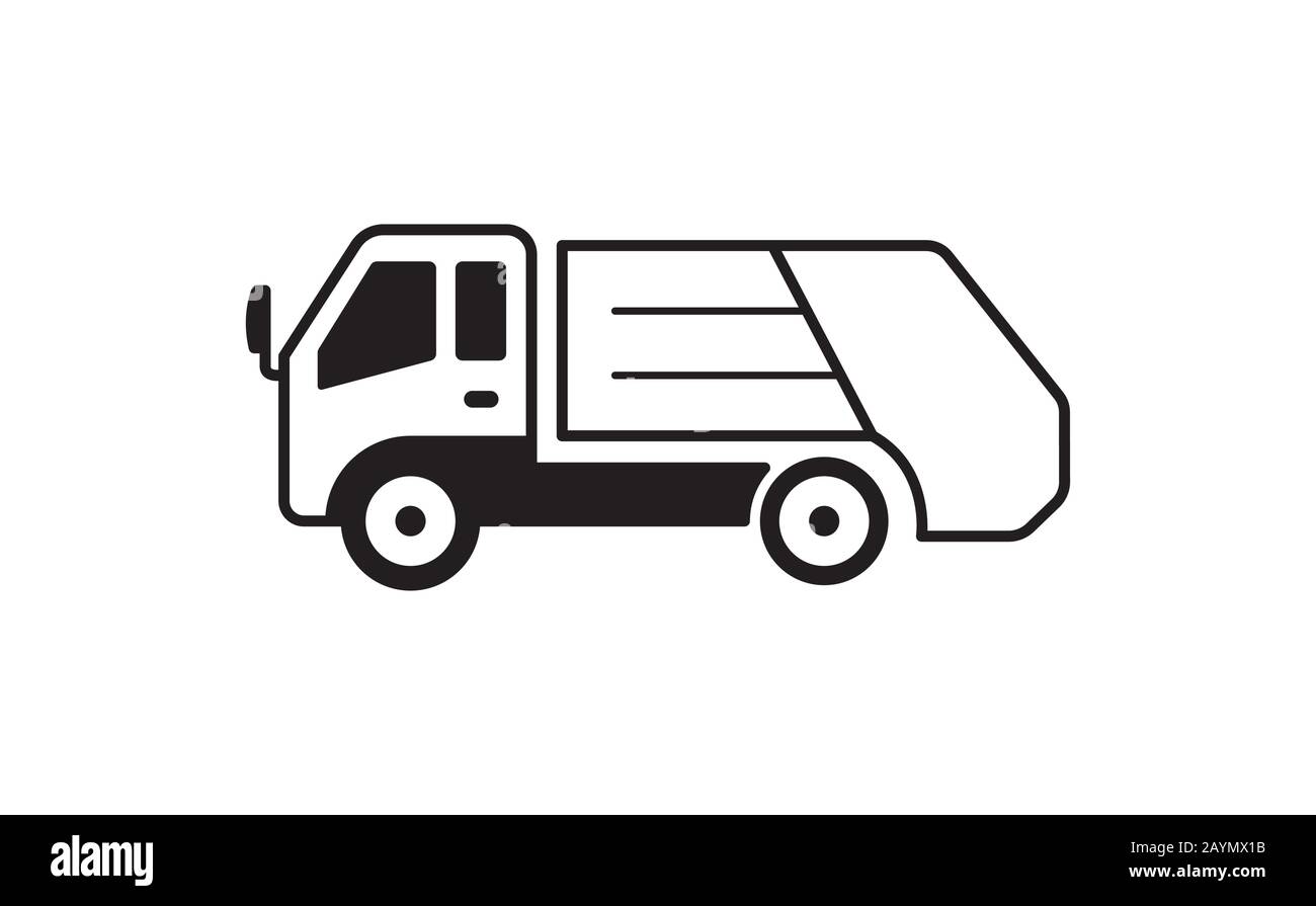 garbage truck illustration Stock Vector