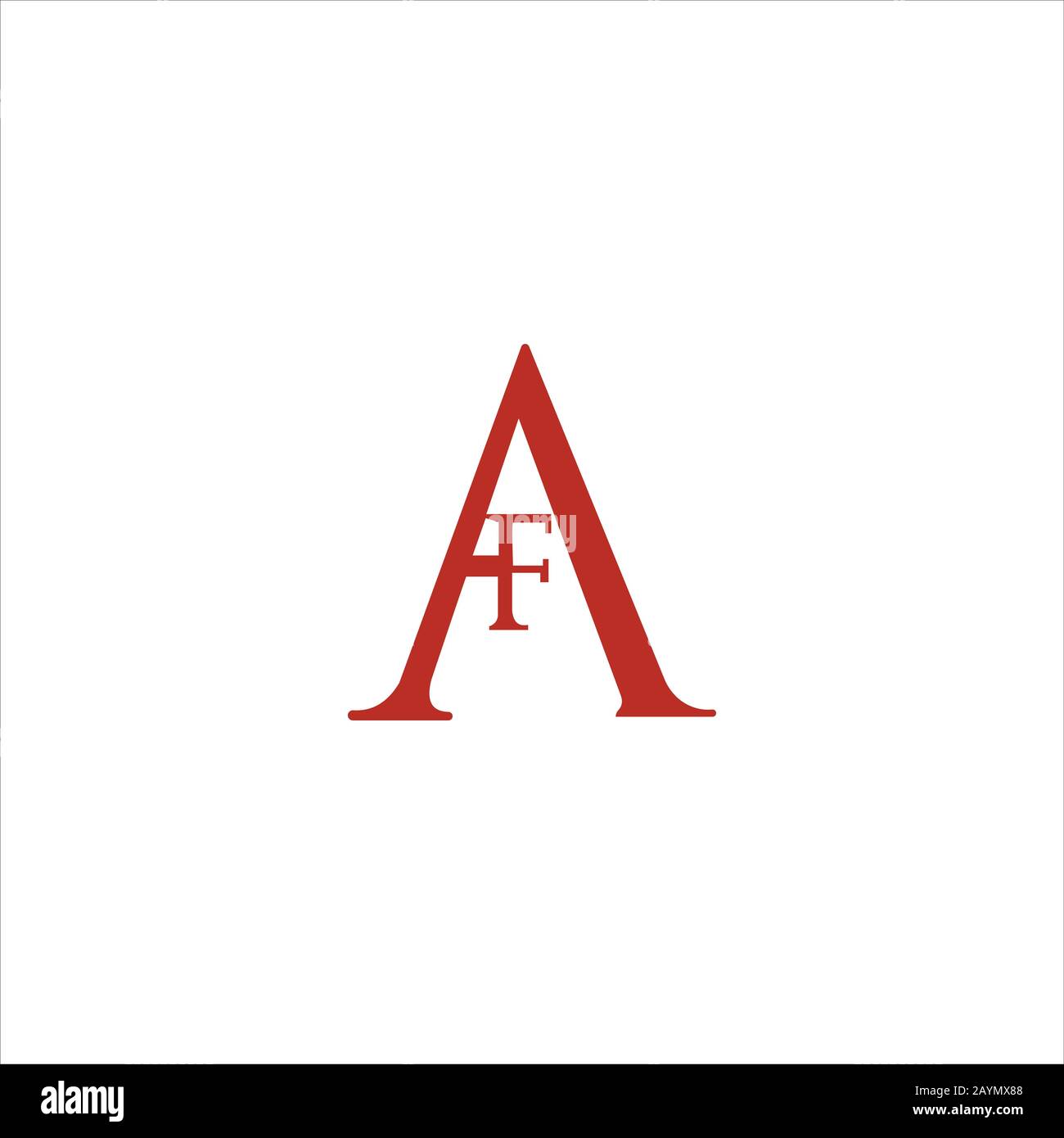 Initial letter af or fa logo design template Stock Vector Image & Art ...