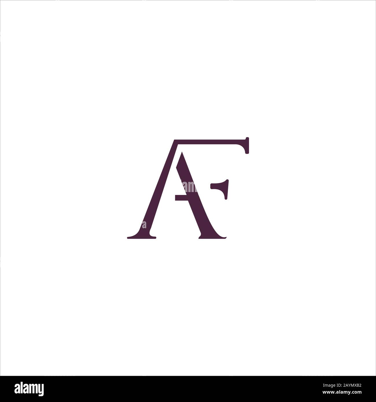 Initial letter af or fa logo design template Stock Vector Image & Art ...