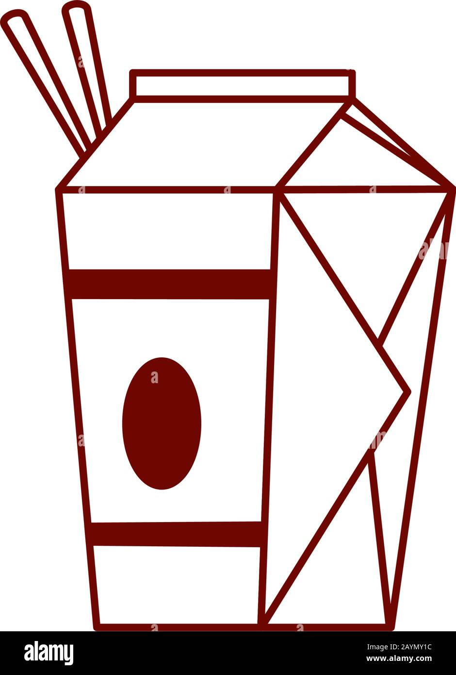 Chinese rice line style icon design, Eat fast food restaurant menu ...