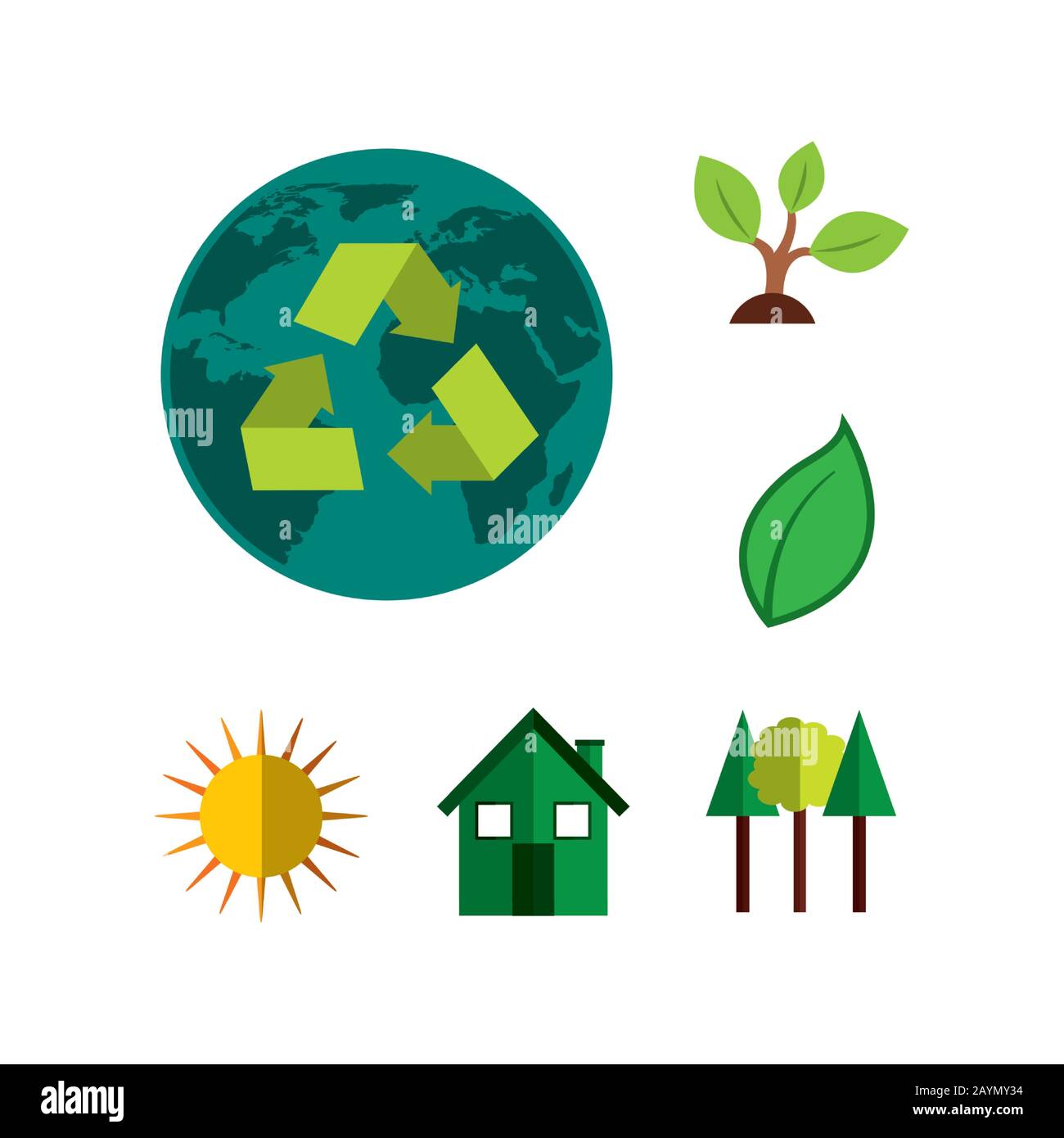 bundle of ecology set icons Stock Vector Image & Art - Alamy