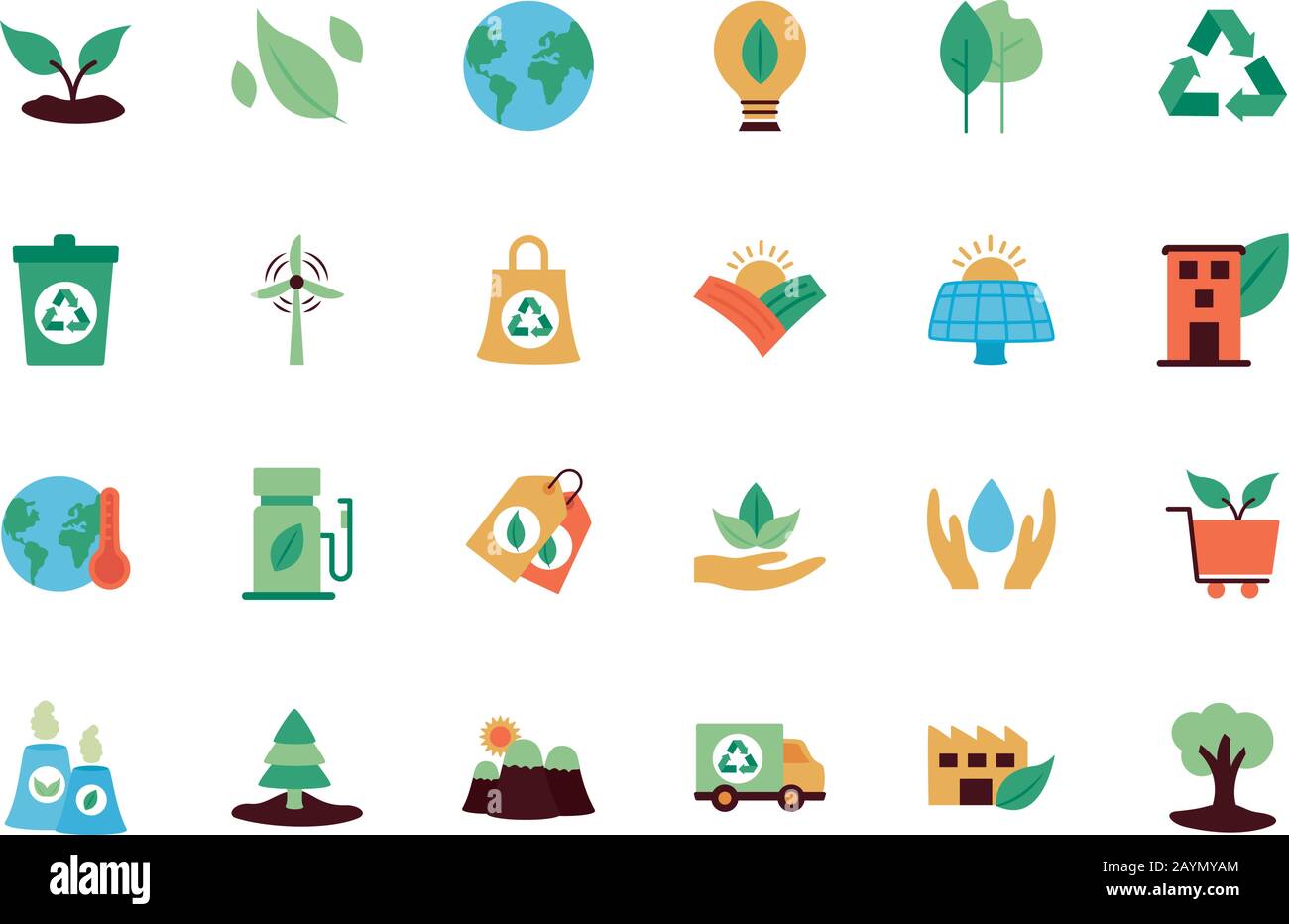 bundle of environment set icons Stock Vector Image & Art - Alamy