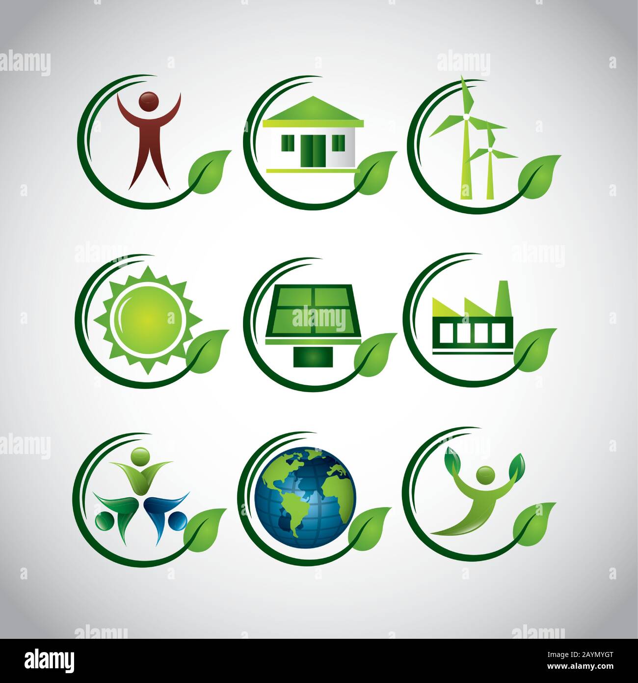 bundle of ecology set icons Stock Vector Image & Art - Alamy