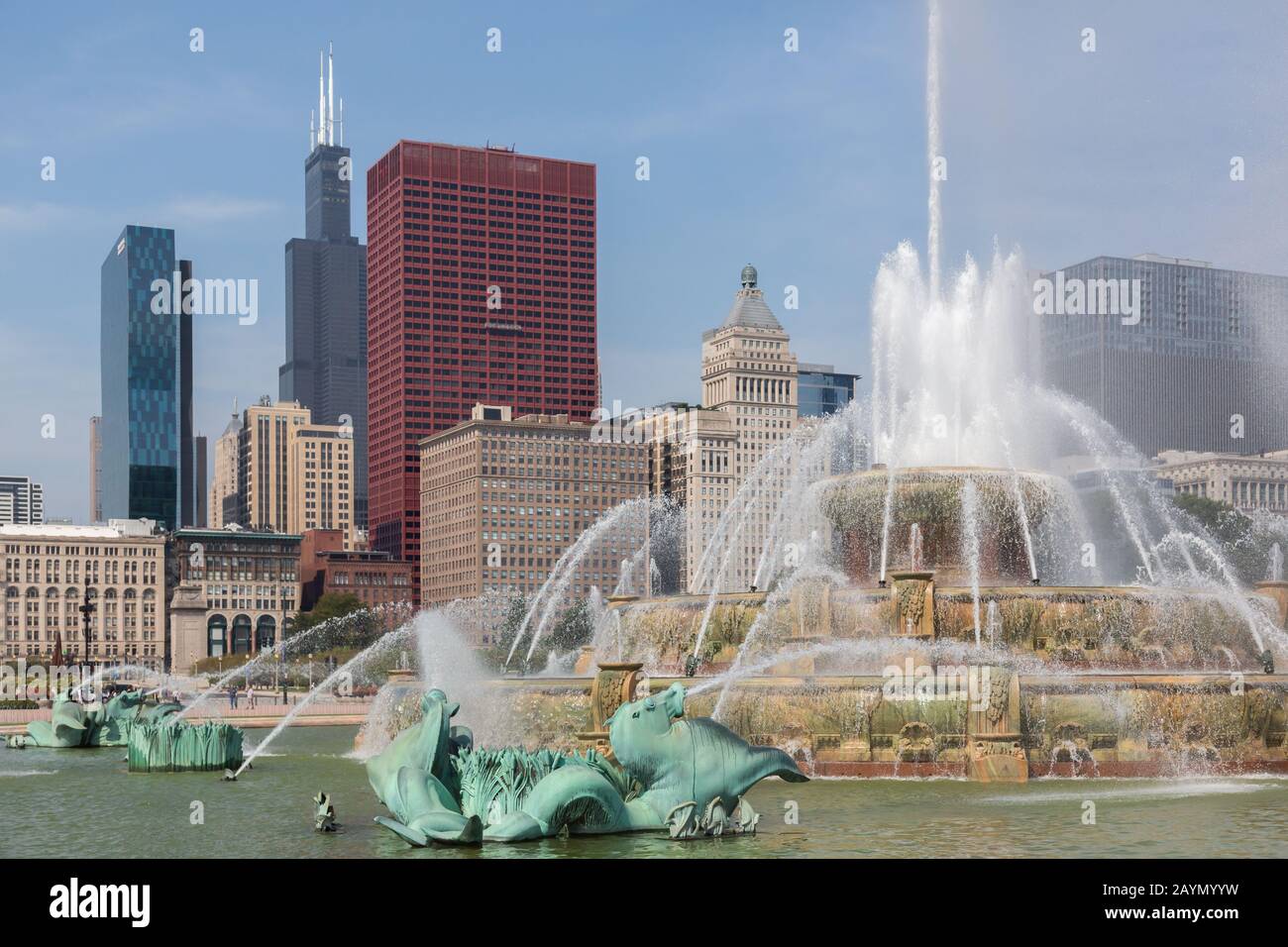 Buckingham Fountain, Grant Park, Chicago, USA Stock Photo Alamy