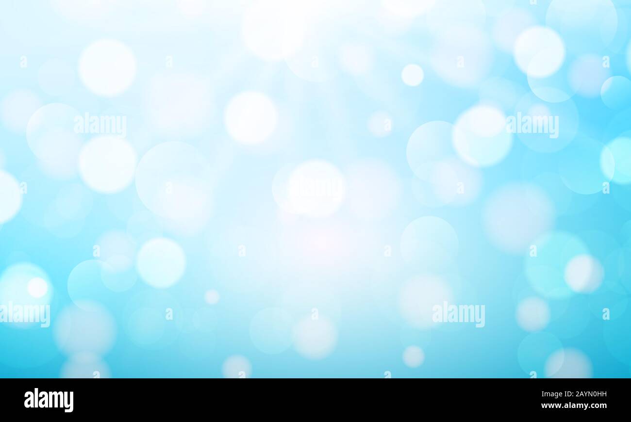Abstract blue background with bokeh. Vector illustration Stock Vector