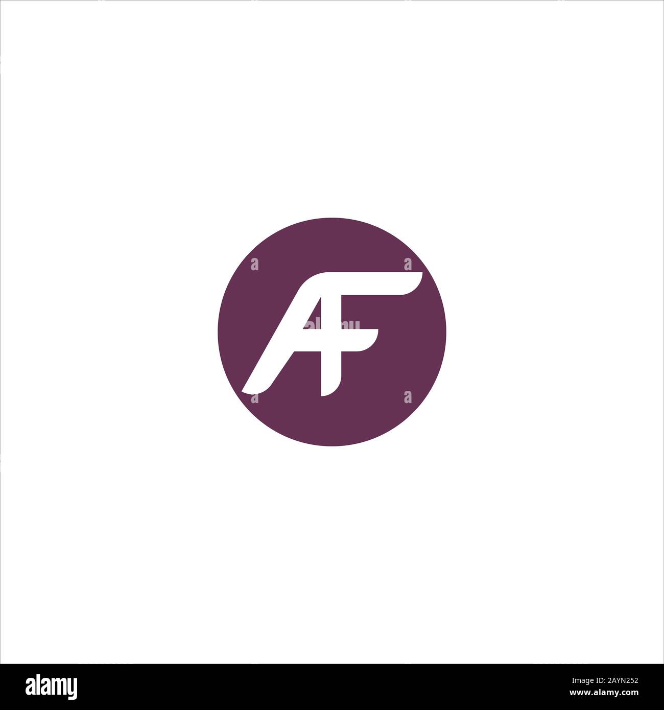 Initial letter af or fa logo design template Stock Vector Image & Art ...