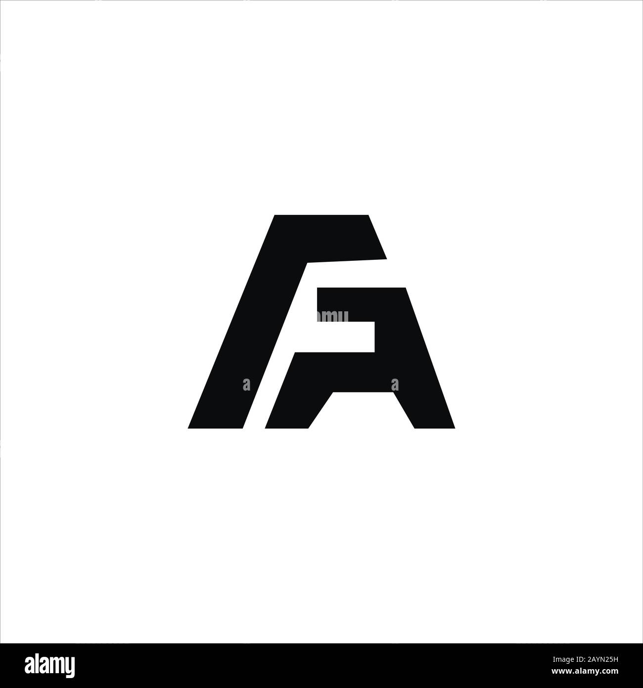 Initial letter af or fa logo design template Stock Vector Image & Art ...