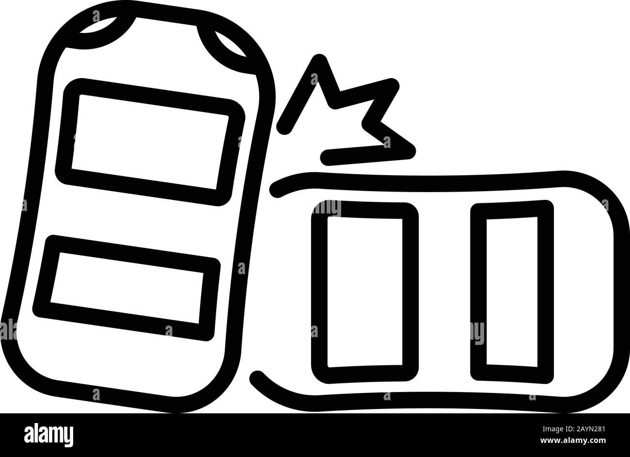 Side car accident icon, outline style Stock Vector Image & Art - Alamy