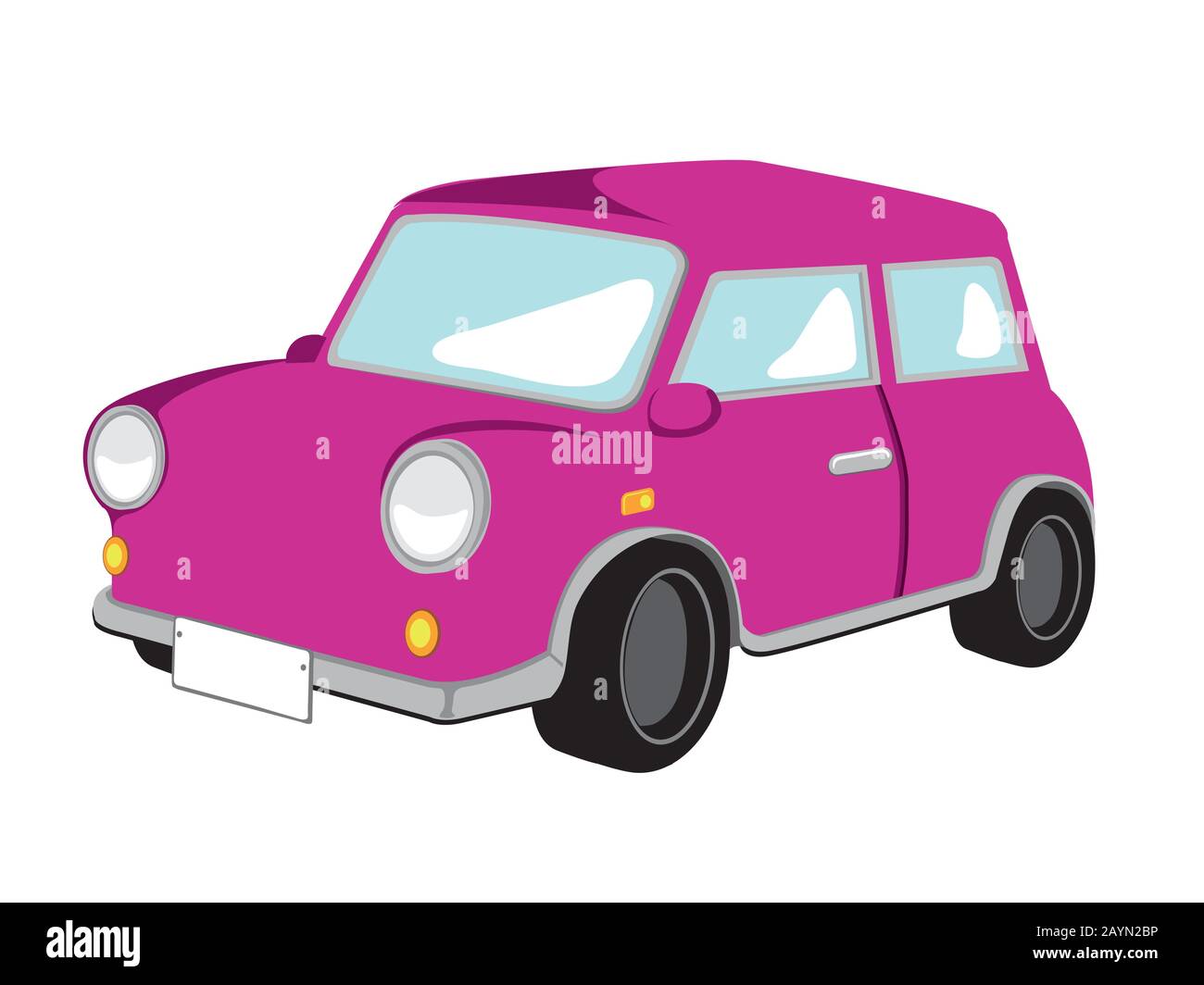 Cartoon mini car vector illustration Stock Vector