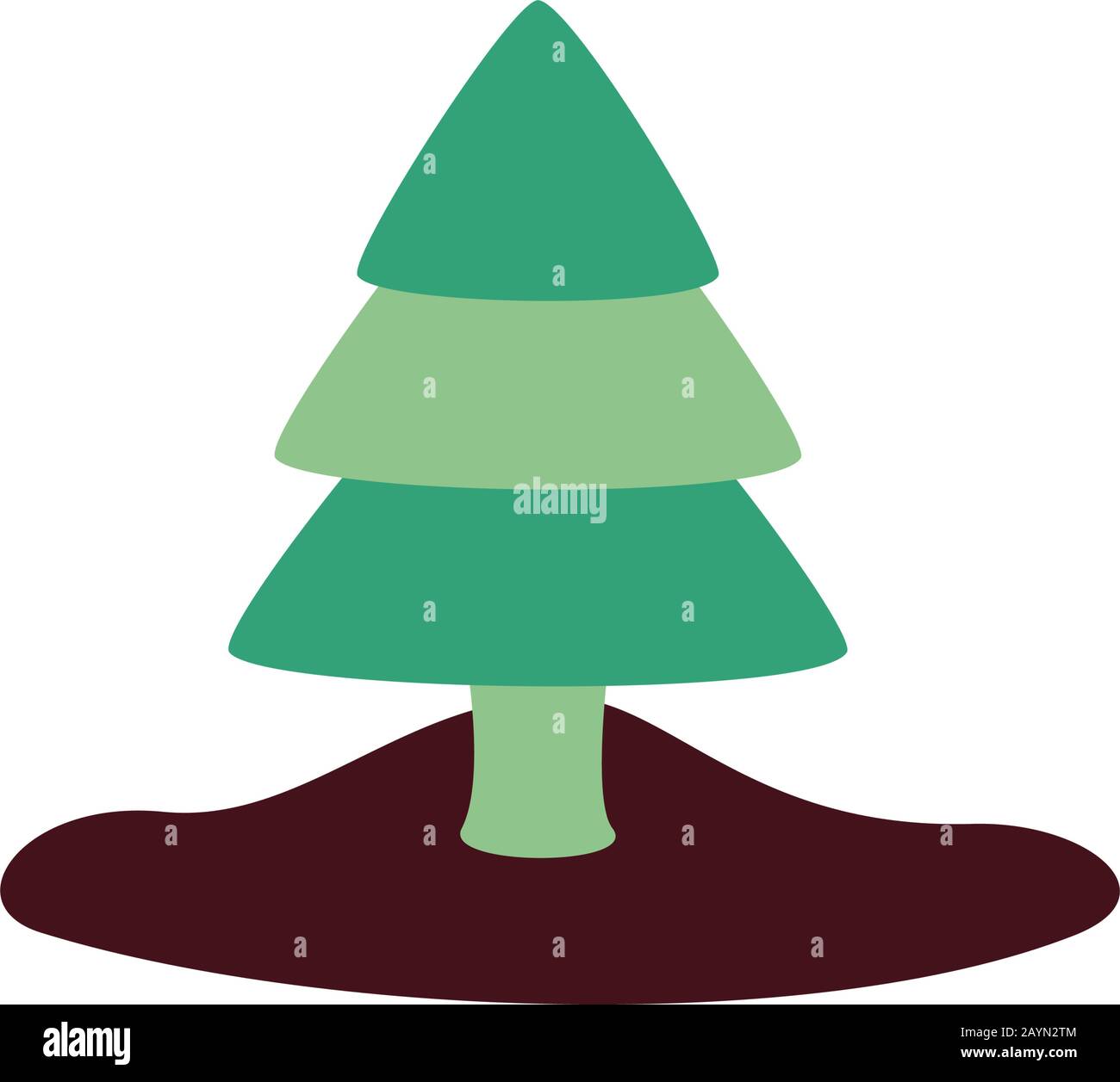 pine tree plant nature flat style icon Stock Vector Image & Art - Alamy