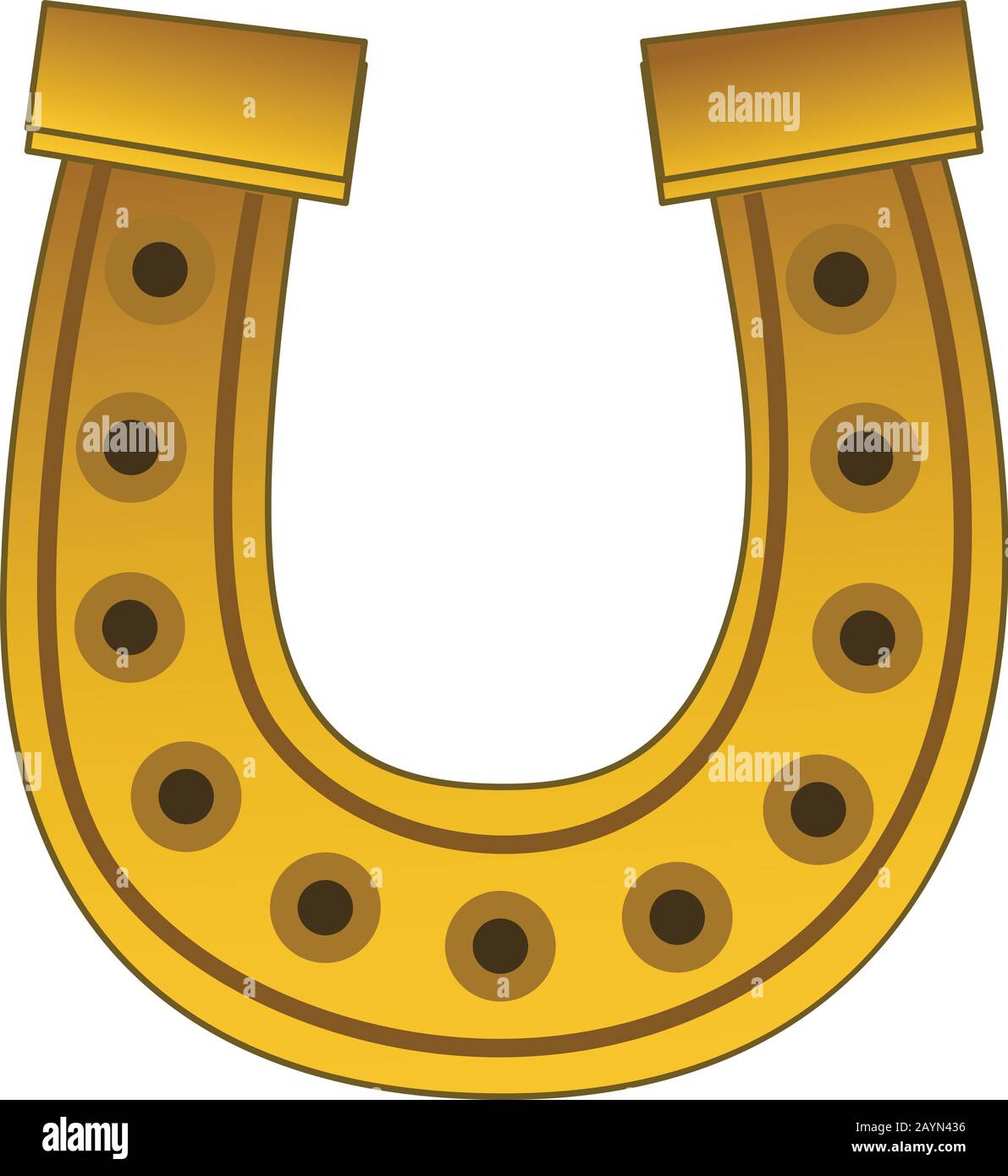 Horseshoe icon. Cartoon of horseshoe vector icon for web design isolated on white background