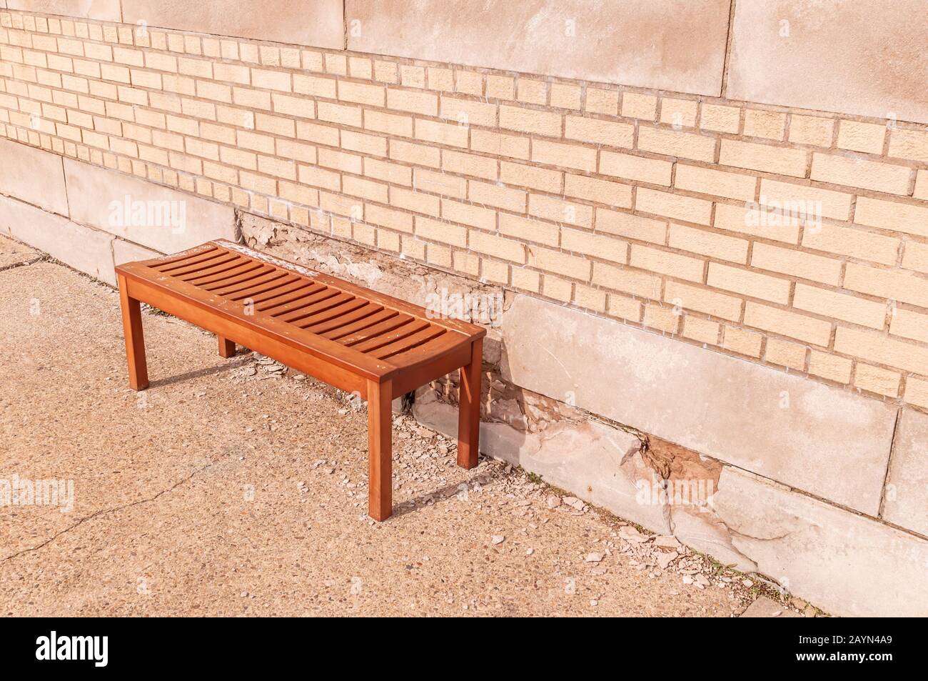 Wood and brick bench deals