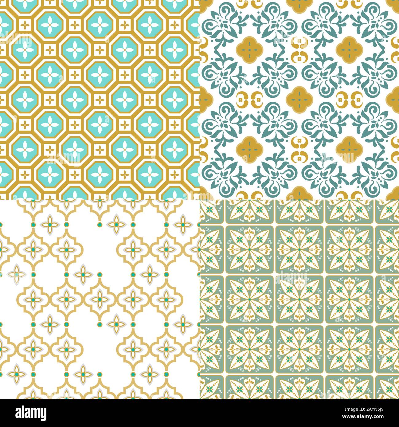 Moroccan ornamental seamless pattern. Traditional Arabic oriental mix background decorative design. Stock Vector