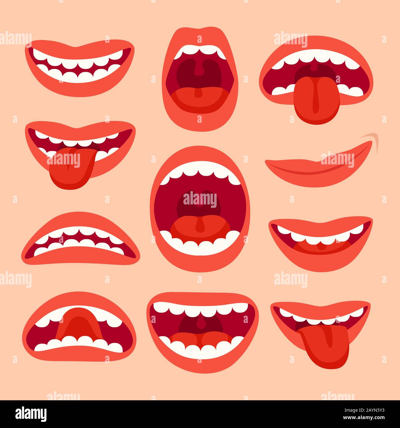 Cartoon mouth hi-res stock photography and images - Alamy