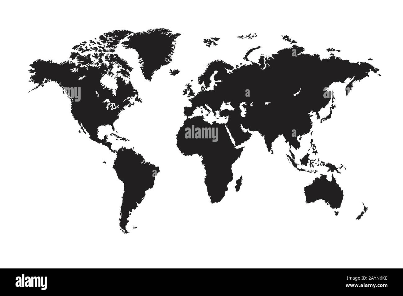 World map vector illustration isolated on white background Stock Vector ...