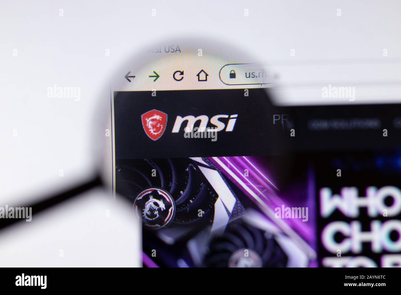Saint-Petersburg, Russia - 18 February 2020: MSI Micro-Star International  company website page logo on laptop display. Screen with icon, Illustrative  Stock Photo - Alamy