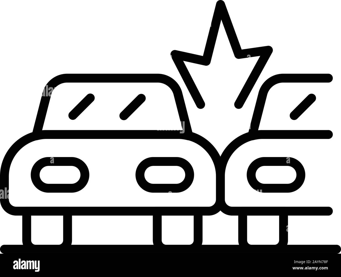 Alcohol car accident icon, outline style Stock Vector Image & Art - Alamy