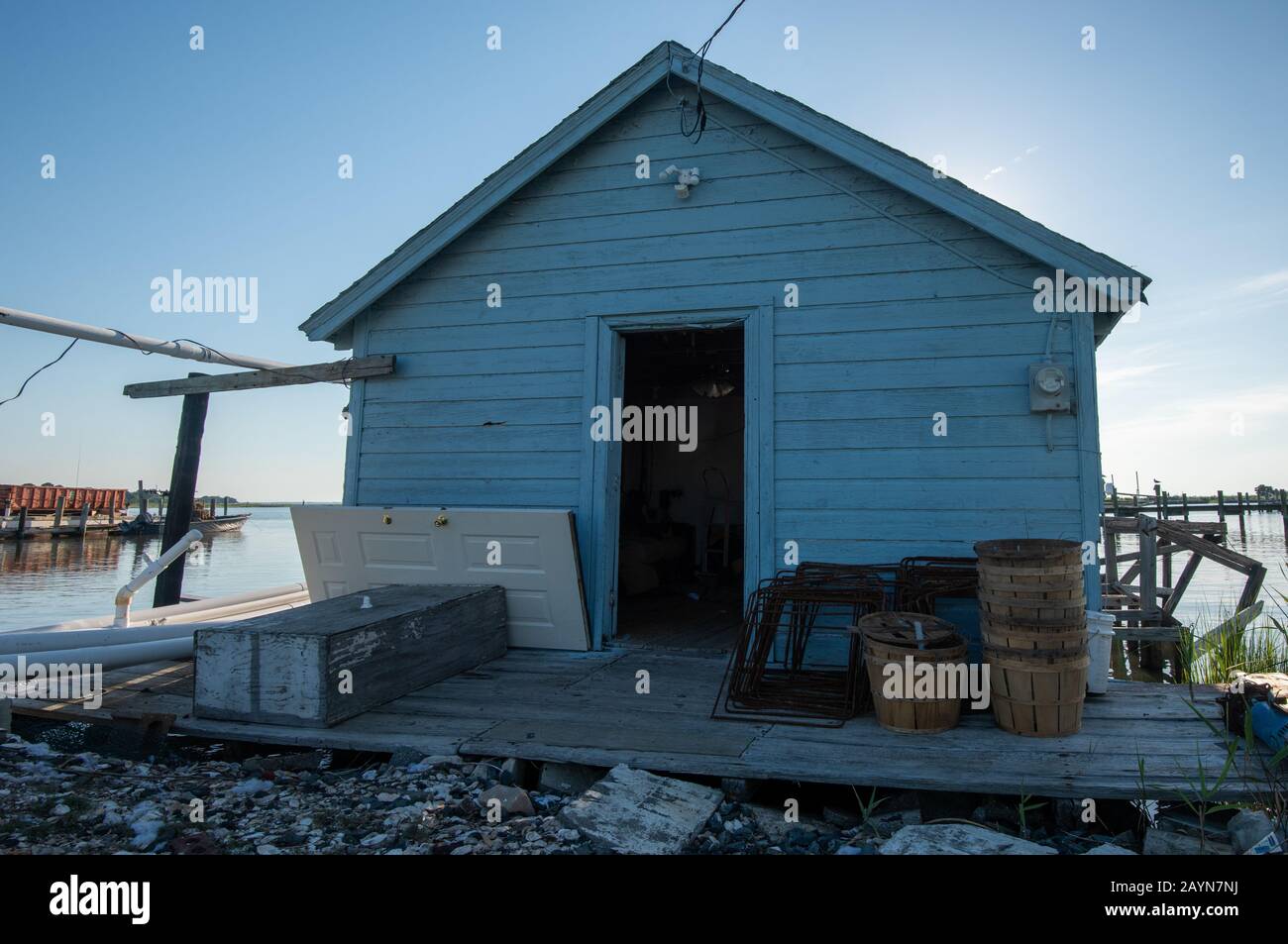 Crab Shantie along Chesapeake Bay Stock Photo