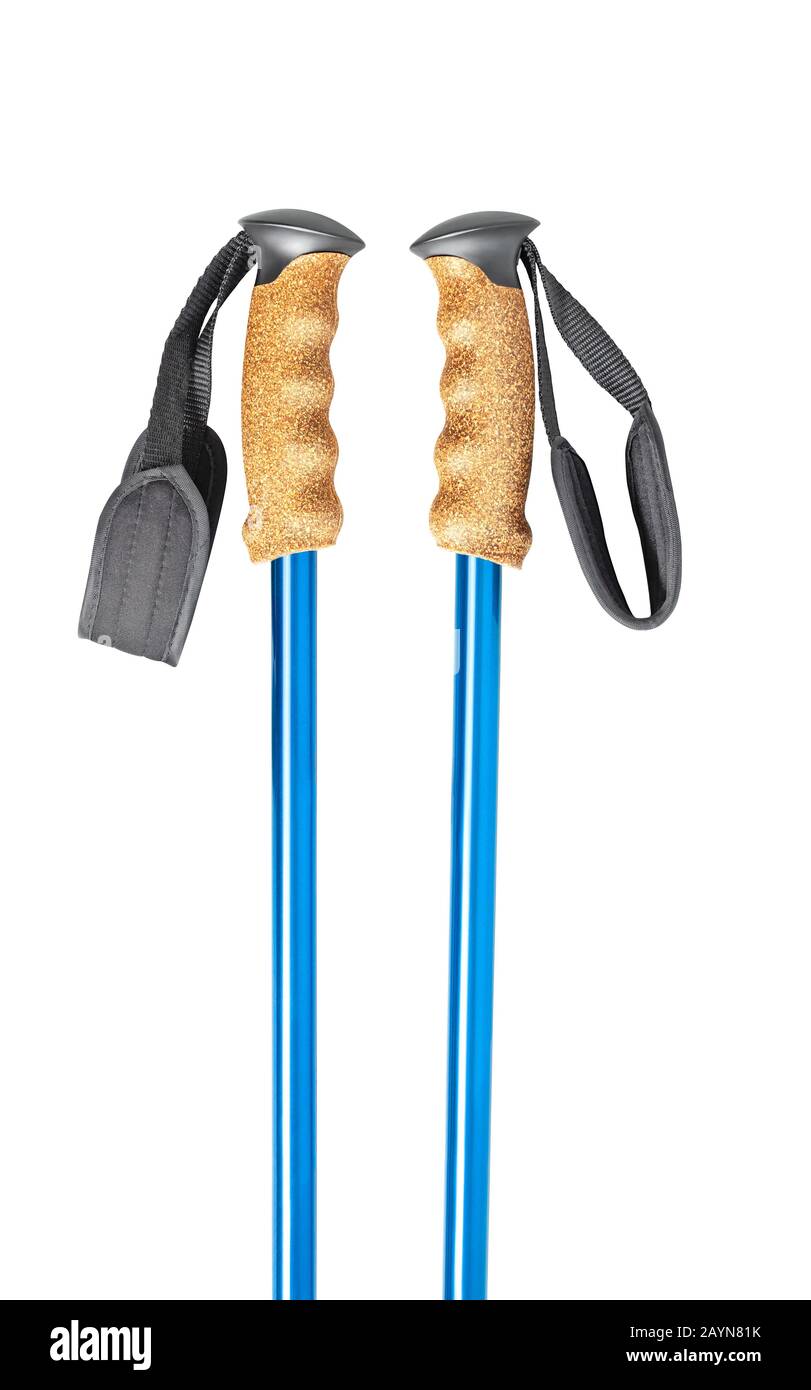 Nordic walking sticks isolated on white background. Recreation equipment concept Stock Photo Alamy