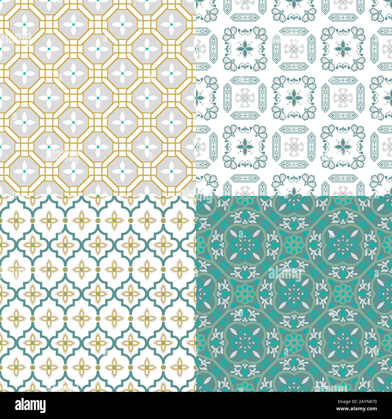 Moroccan arabic seamless pattern. Traditional Arabic Islamic background decorative design. Stock Vector