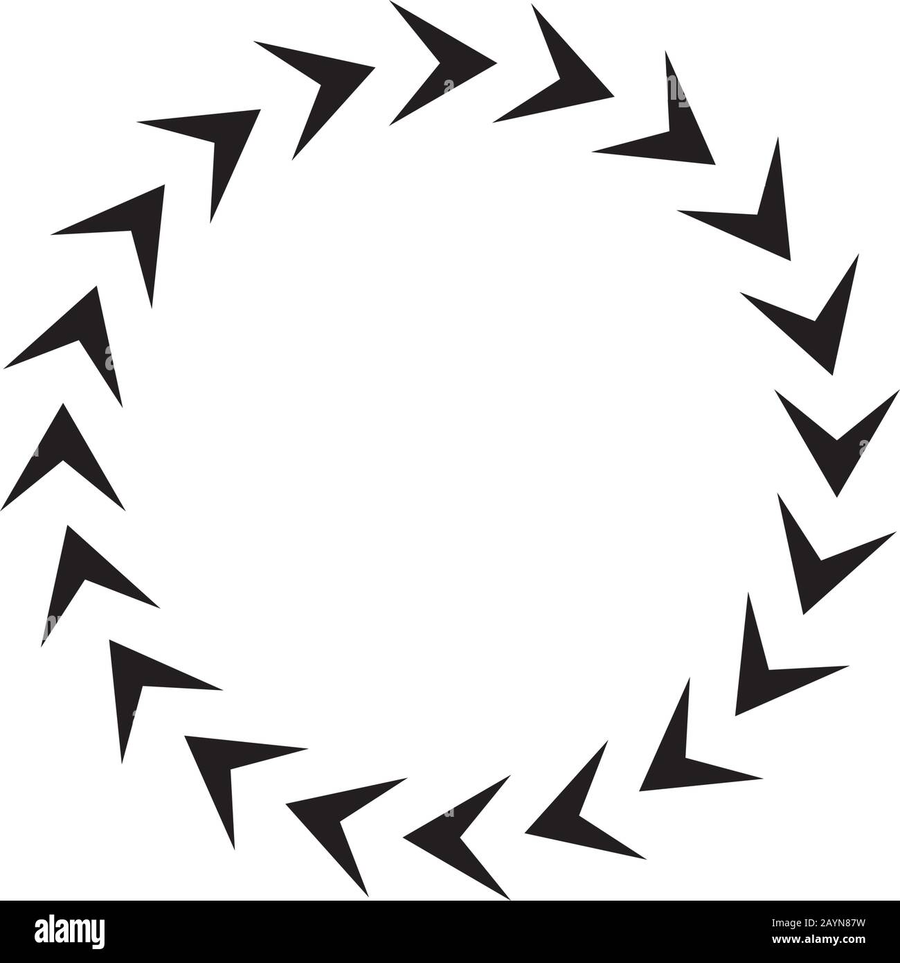 Clockwise arrows in Circle, shows the motion. Stock Vector illustration