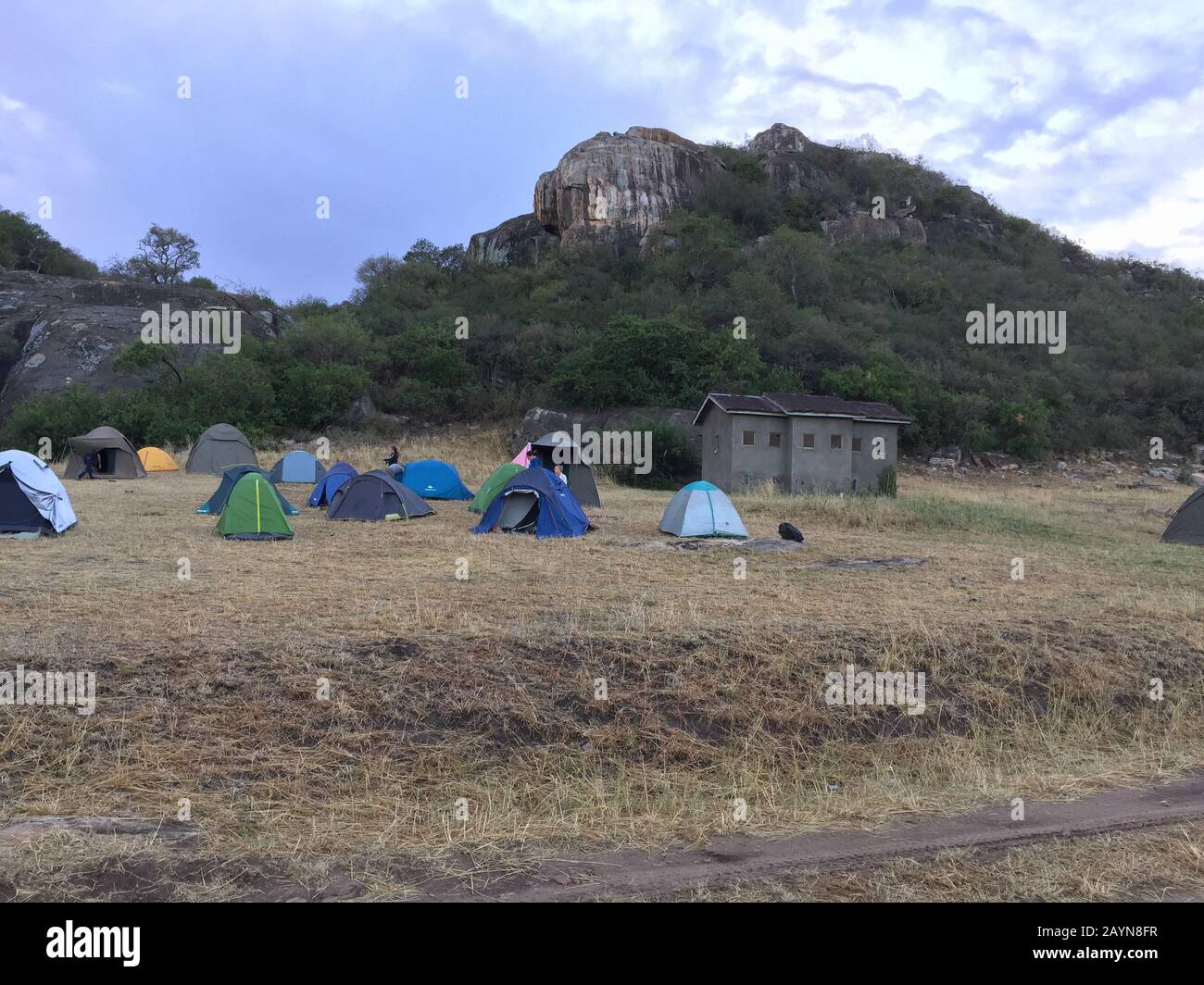 SERENGETI, TANZANIA - AUGUST 16, 2017: Lobo Rest Camp in Serengeti Park in Tanzania. Africa Stock Photo