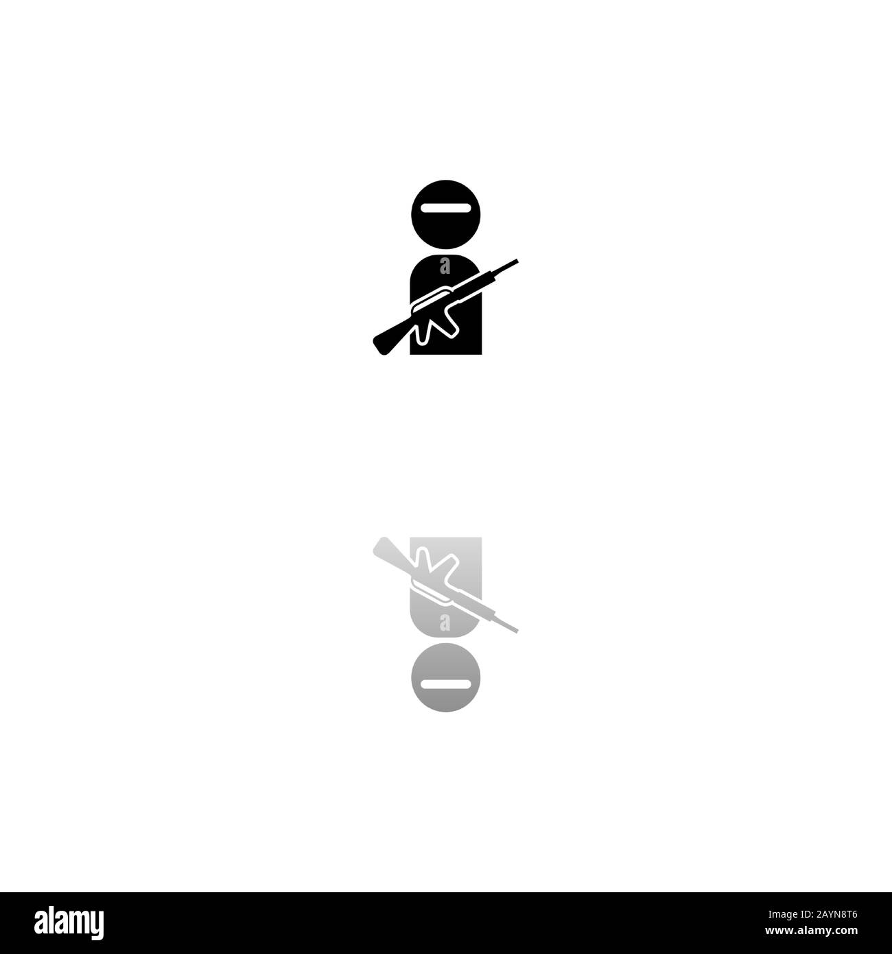 Raider. Black symbol on white background. Simple illustration. Flat ...