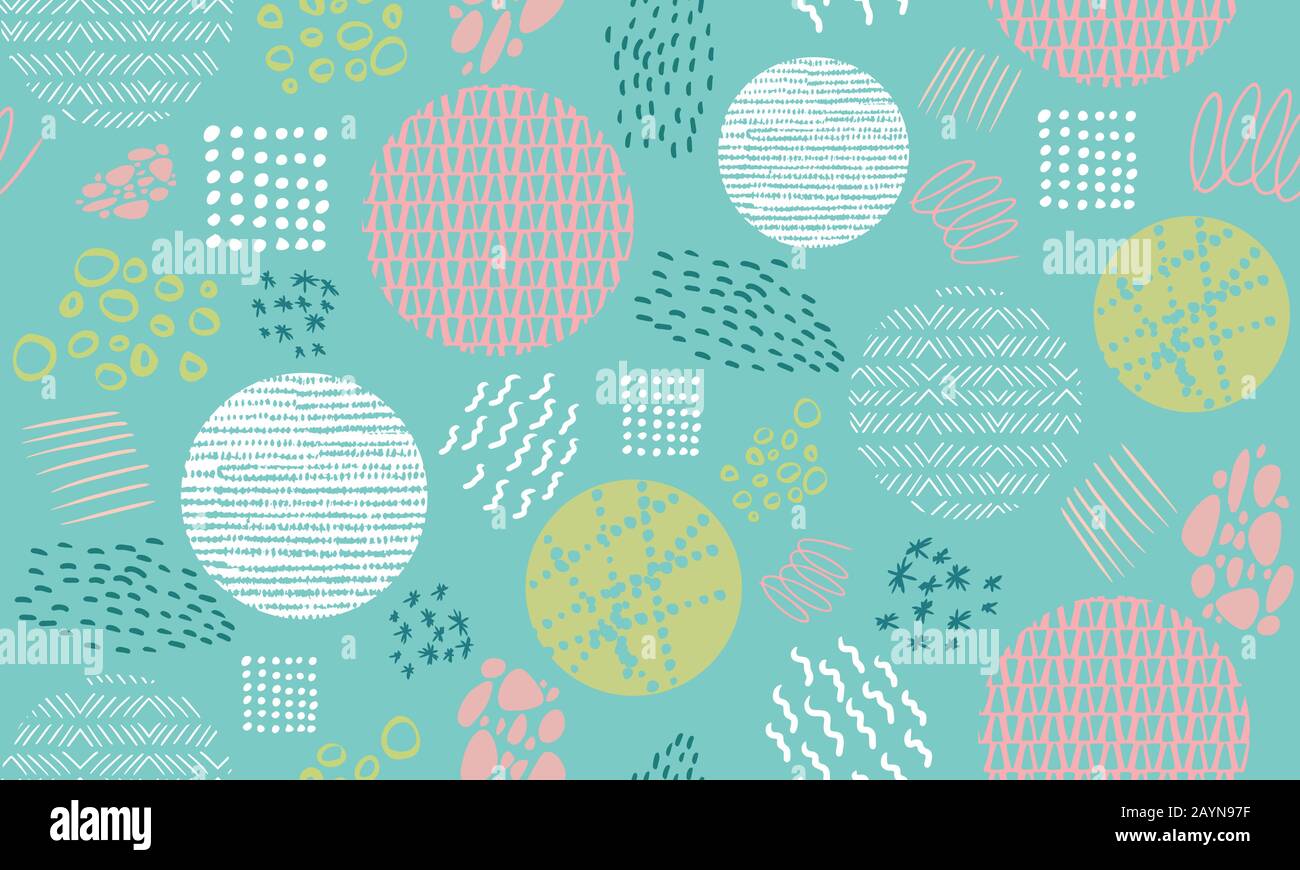 Abstract pastel seamless repeat pattern. Perfect for folk modern backgrounds, wallpaper, invitations, packaging design projects. Vector pattern. Stock Vector