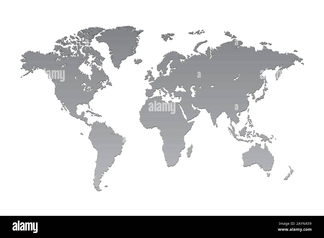 World map vector illustration isolated on white background Stock Vector ...