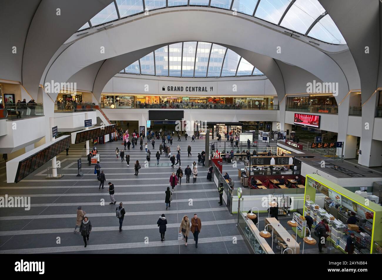 The atrium at New Street Station, Birmingham, United Kingdom Stock Photo