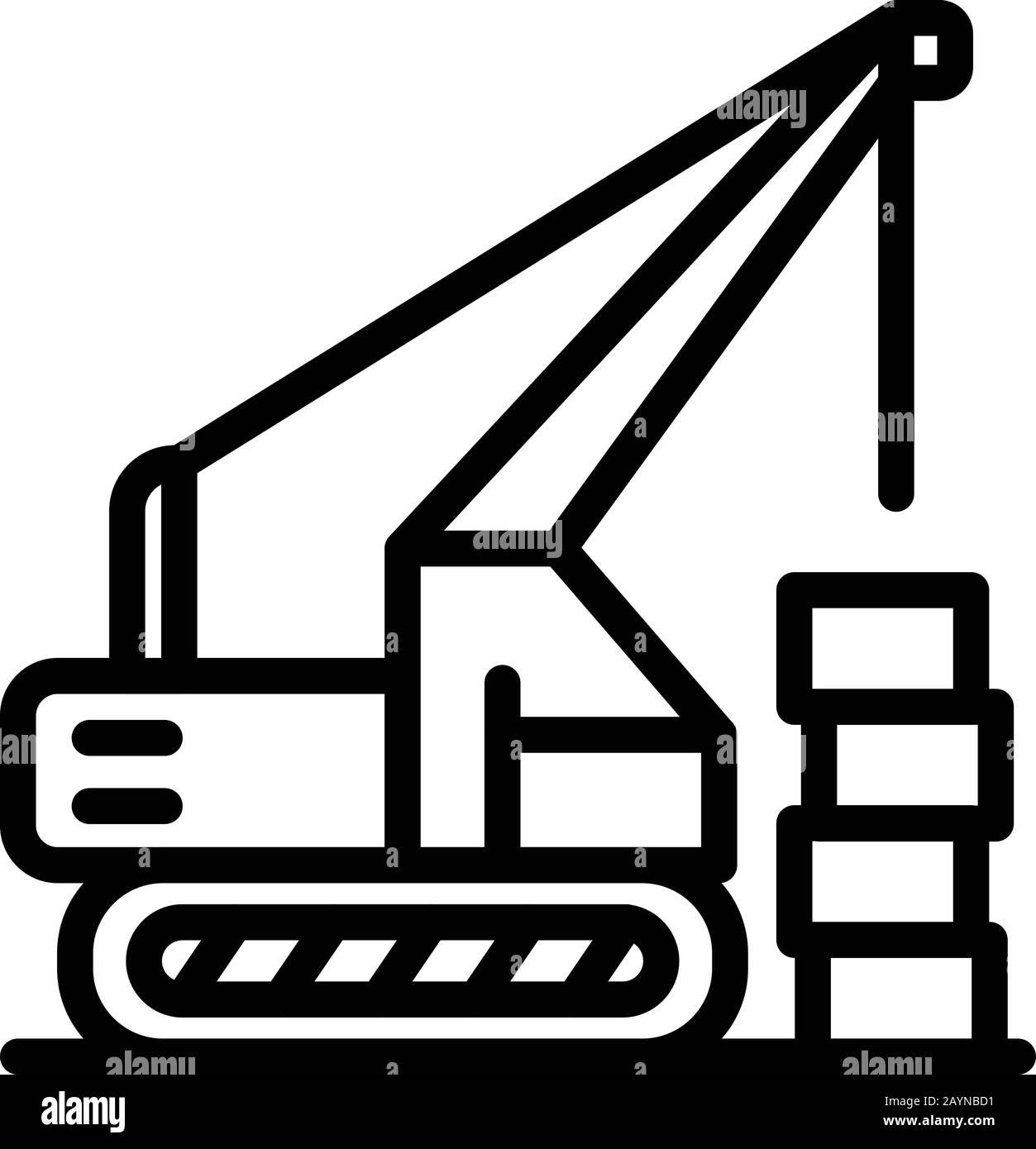 Construction excavator icon, outline style Stock Vector Image & Art - Alamy