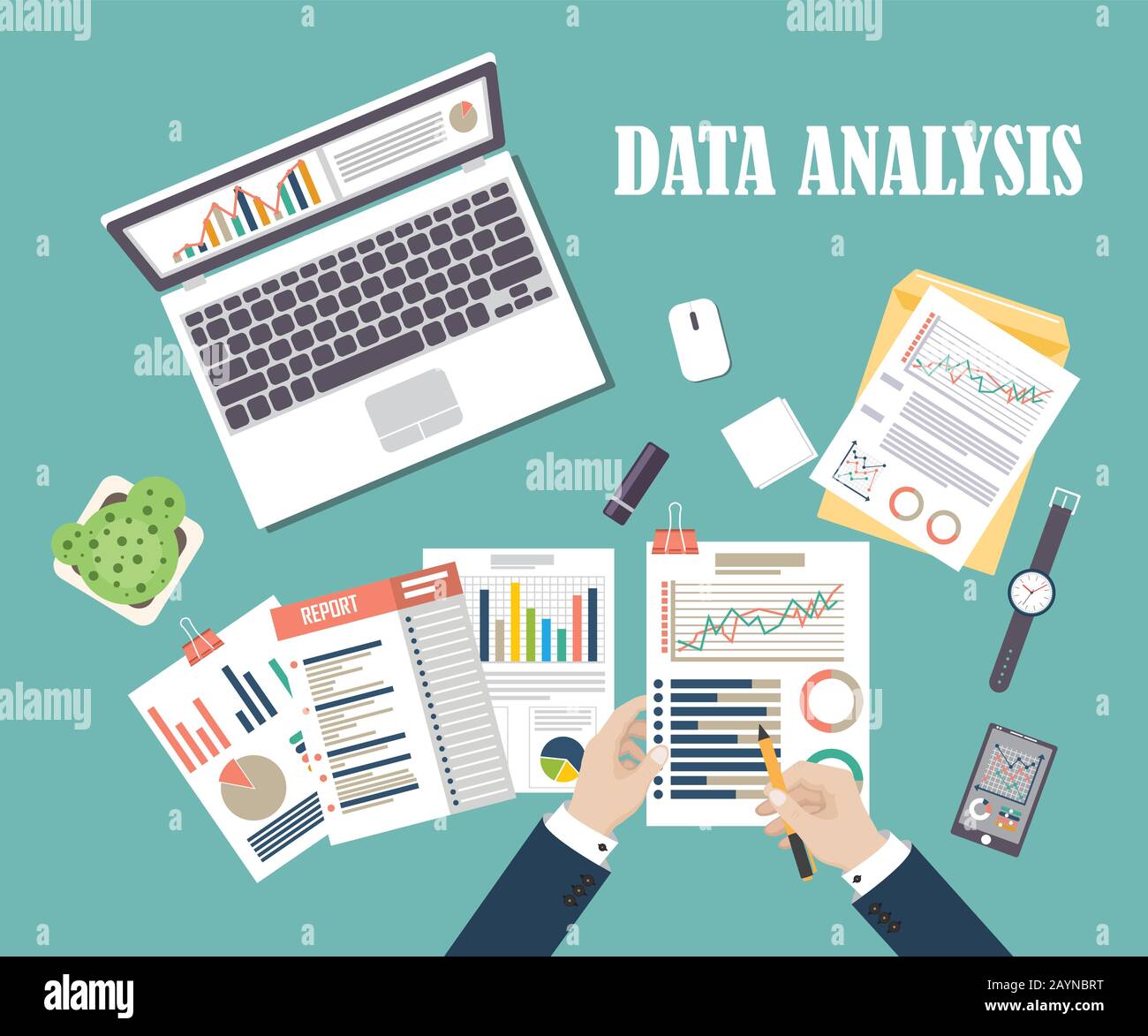Auditing concept. Realistic design of accounting, research, calculating