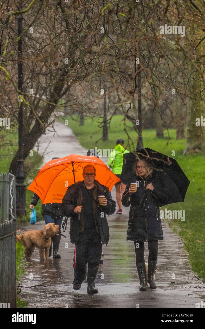 London Uk 16th Feb 2020 Exercise Walking Dogs And Jogging