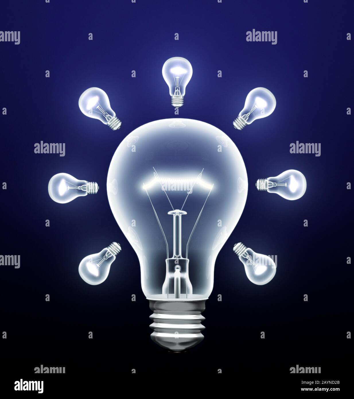 Eureka moment, Lightbulb. Idea. Inspiration. Stock Photo