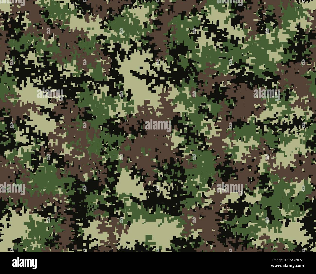 Digital fashionable camouflage pattern, military print .Seamless illustration, wallpaper Stock Photo