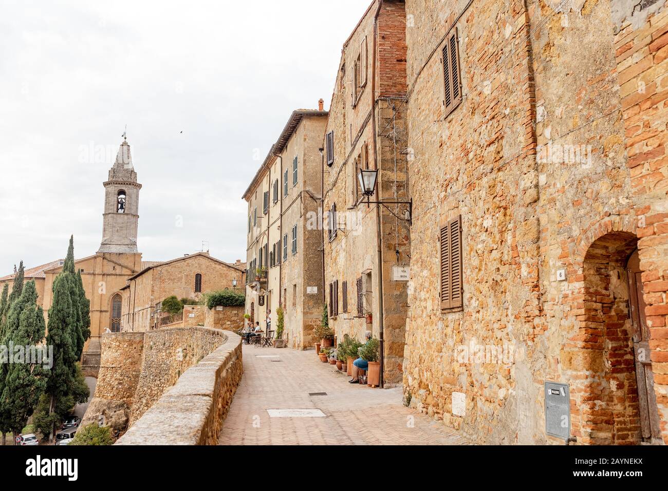 17 OCTOBER 2018, PIENZA, ITALY: Scenic view of the Pienza town, world UNESCO heritage Stock Photo