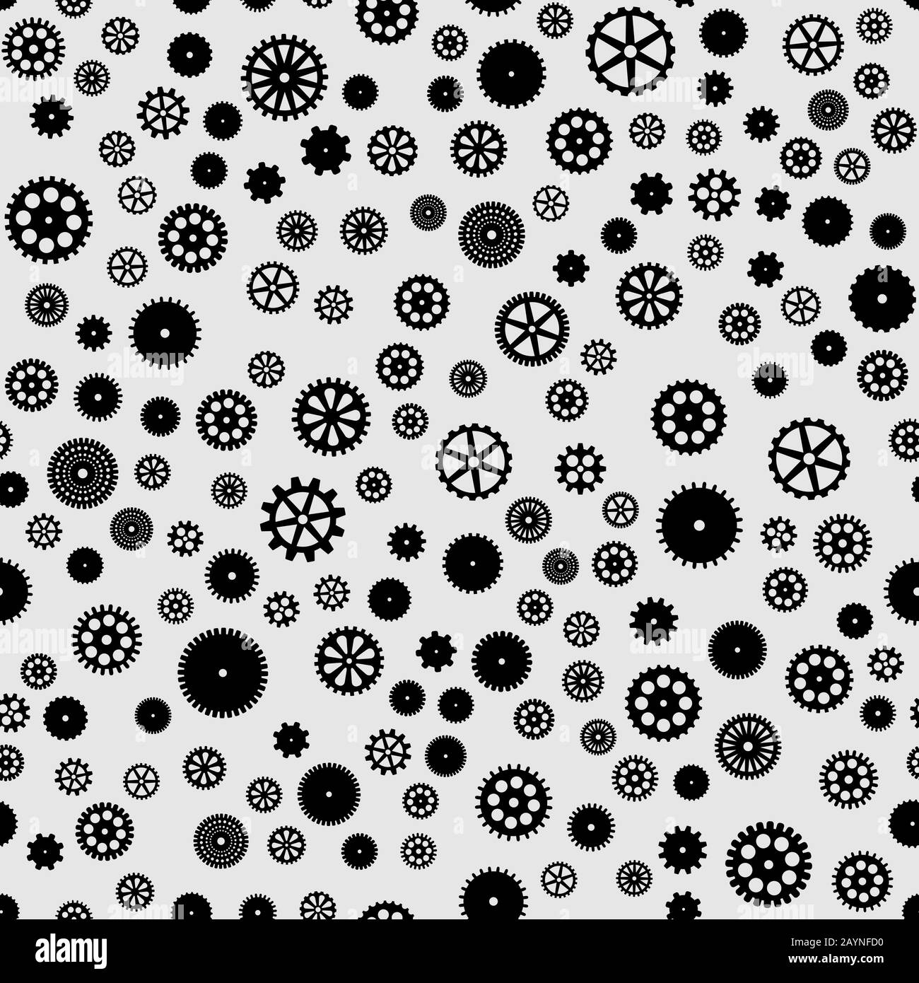 abstract vector black flat gears seamless pattern Stock Vector Image ...