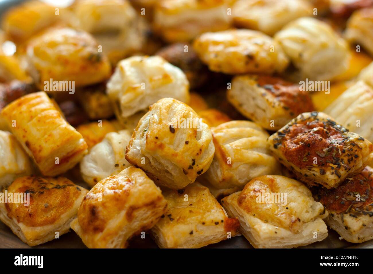 Savoury Pastry Buffet Selection of Mini Pastries Stock Photo Alamy