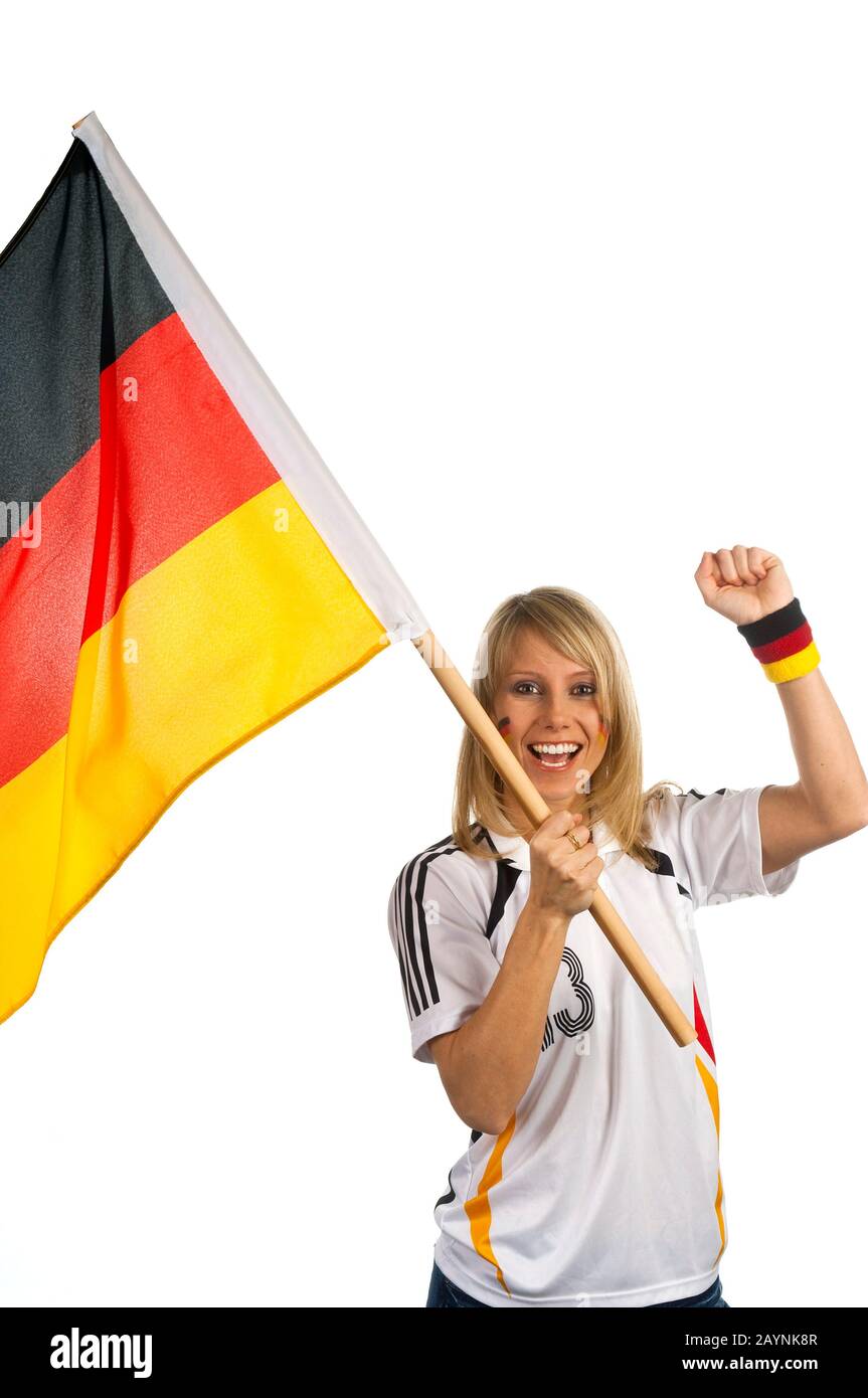 Fußballfan für Deutschland Stock Photo