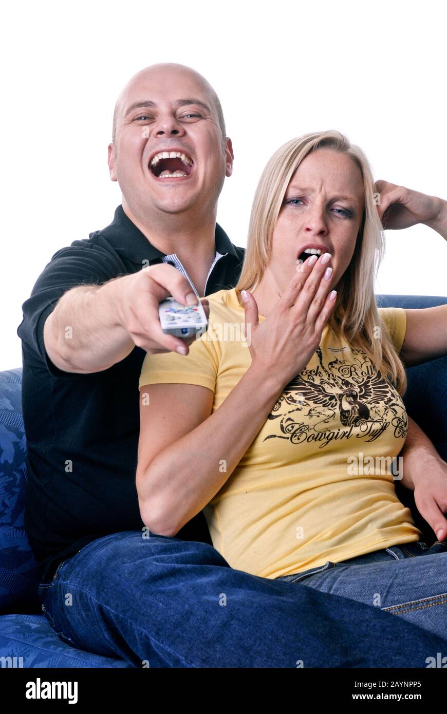 Fern sehen Stock Photo