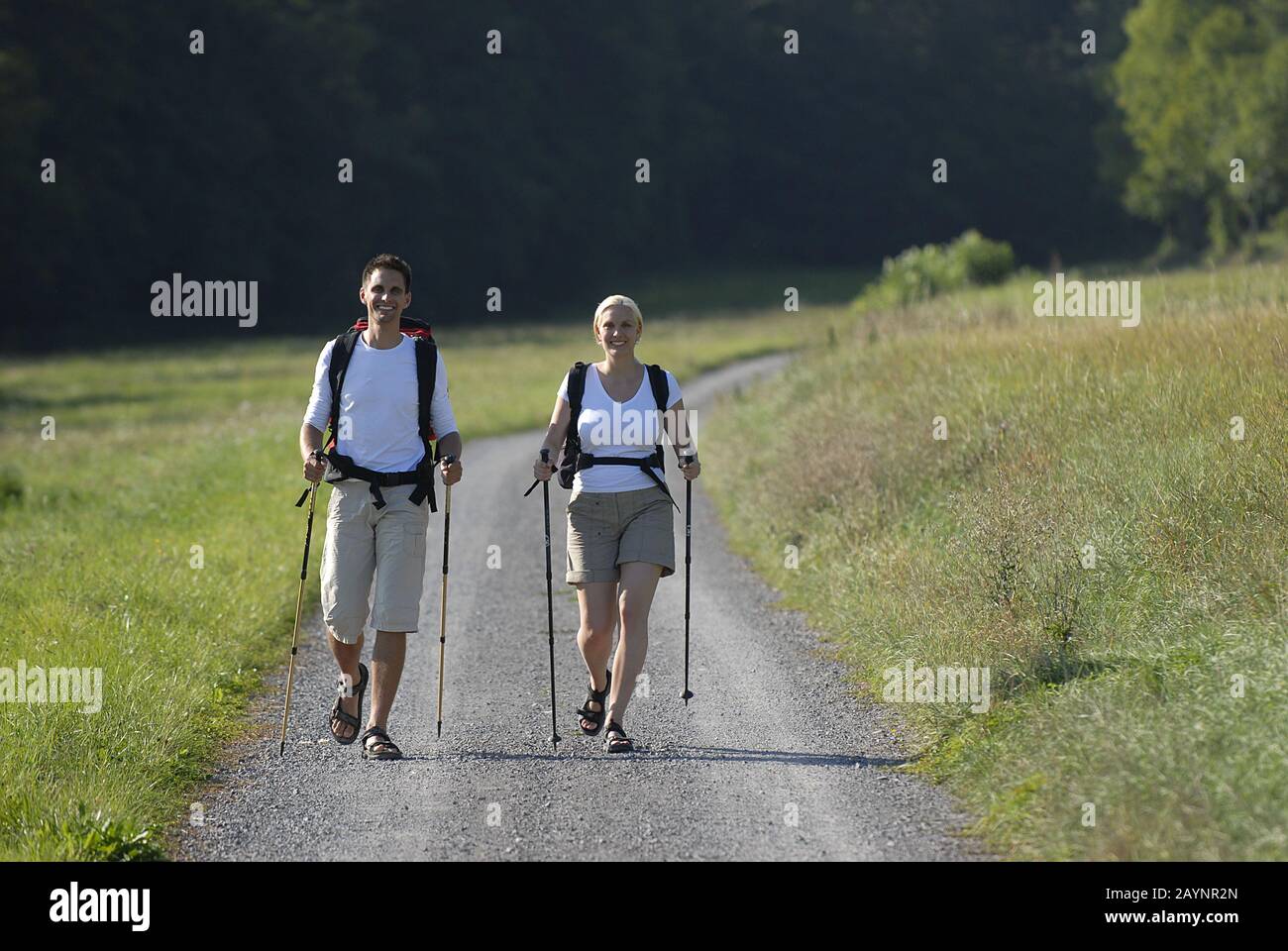 Gemeinsam wandern Stock Photo