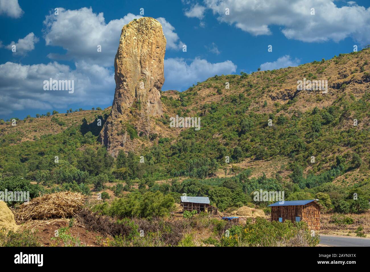 The Devil's Nose Rock in Ethiopia Stock Photo