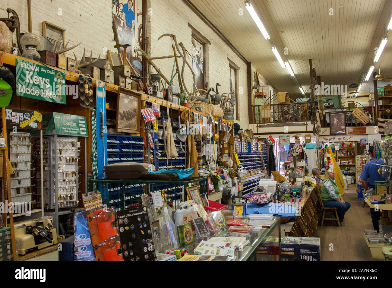 Interior of hardware store in Waitsburg, Eastern Washington, USA Stock