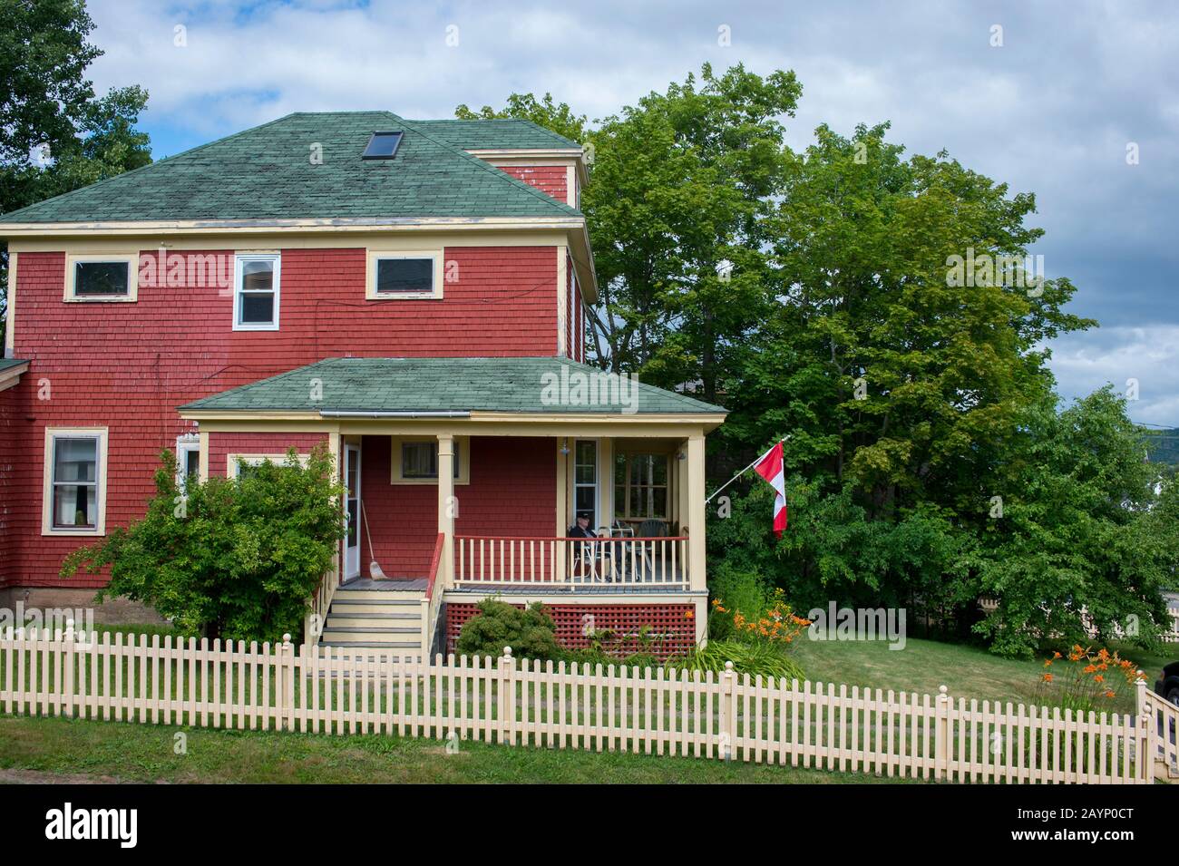 Old house in Baddeck, Nova Scotia, Canada. Stock Photo