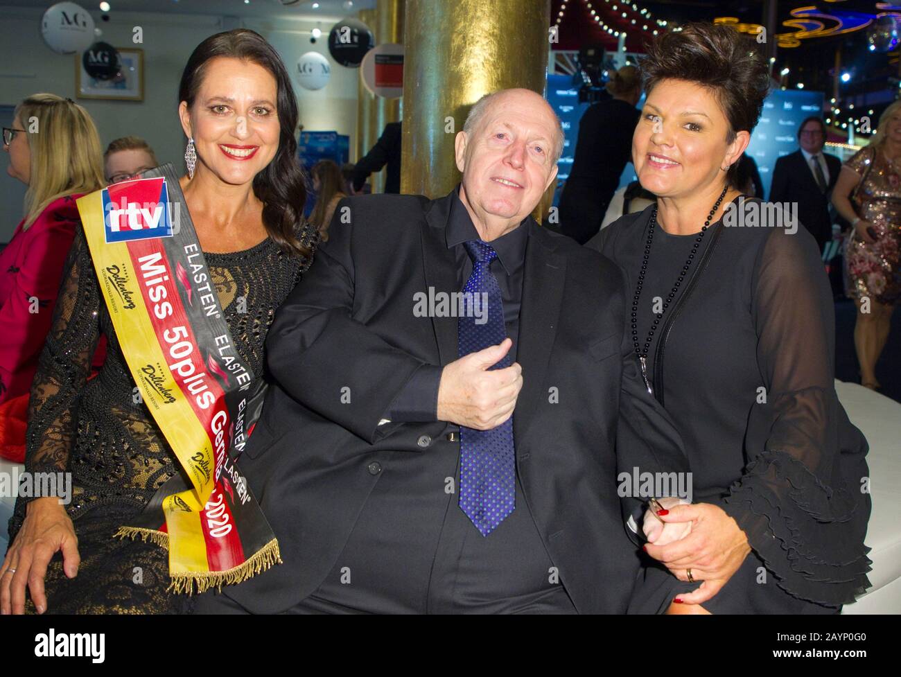 Rust, Germany. 15th Feb, 2020. Rust, Germany - February 15, 2020: Miss Germany Beauty Pageant Election at Europa-Park with Reiner Calmund, Miss Germany CEO Ines Klemmer and Miss 50plus | usage worldwide Credit: dpa/Alamy Live News Stock Photo
