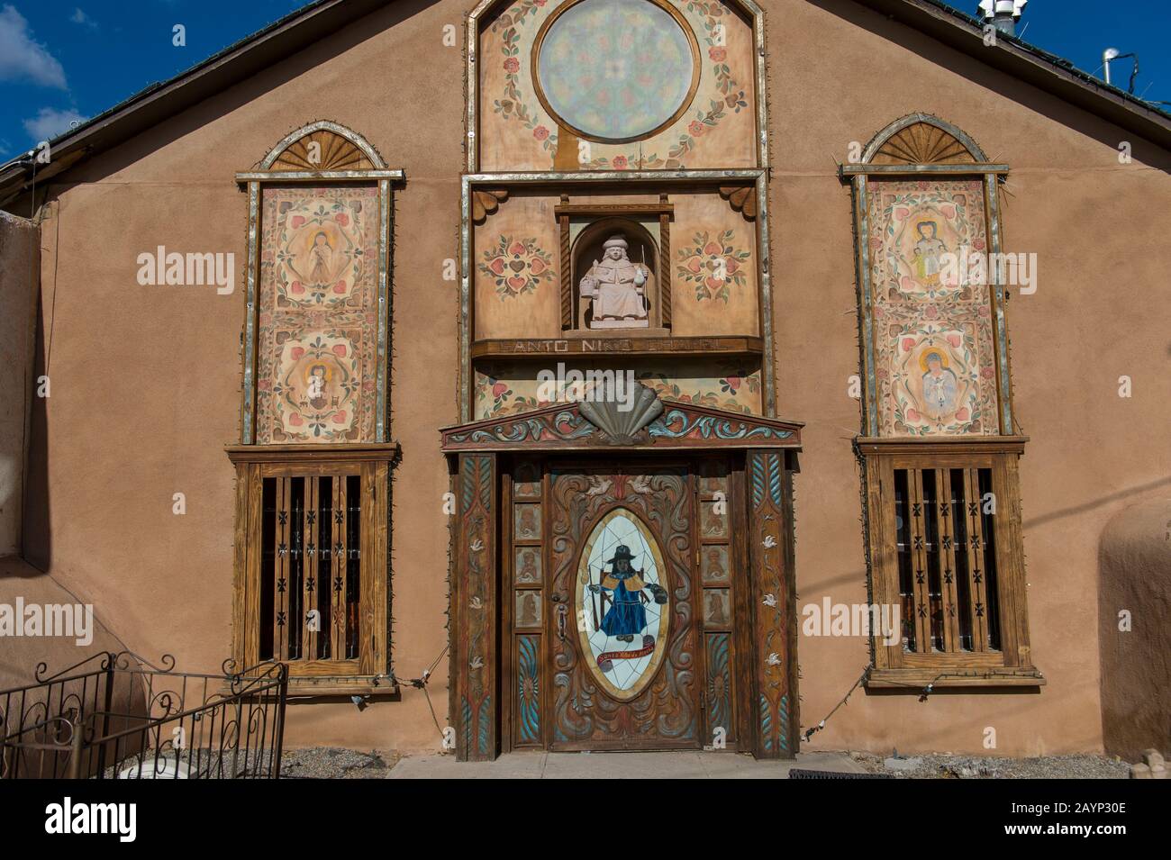 The chapel of Santo Nino de Atocha at El Santuario de Chimayo in the small community of El Potrero just outside of Chimayo, New Mexico, USA. Stock Photo