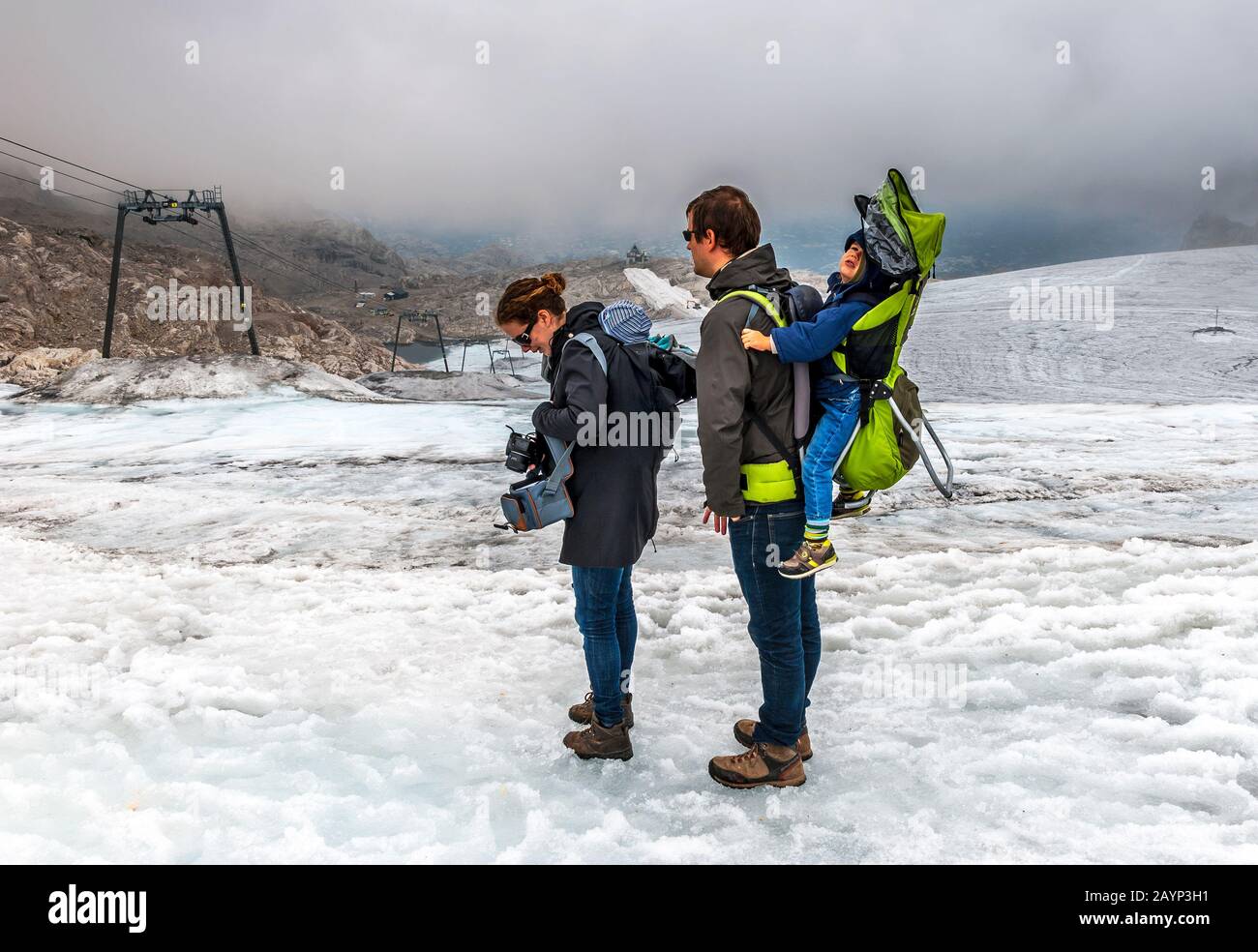 Hiking at Dachstein glacier Stock Photo - Alamy