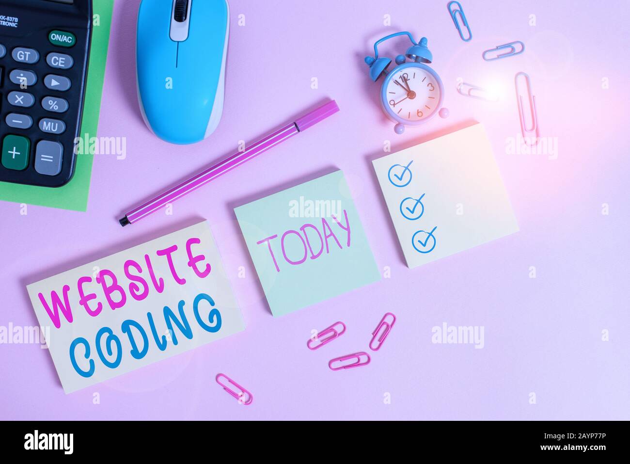 Writing note showing Website Coding. Business concept for system of ...