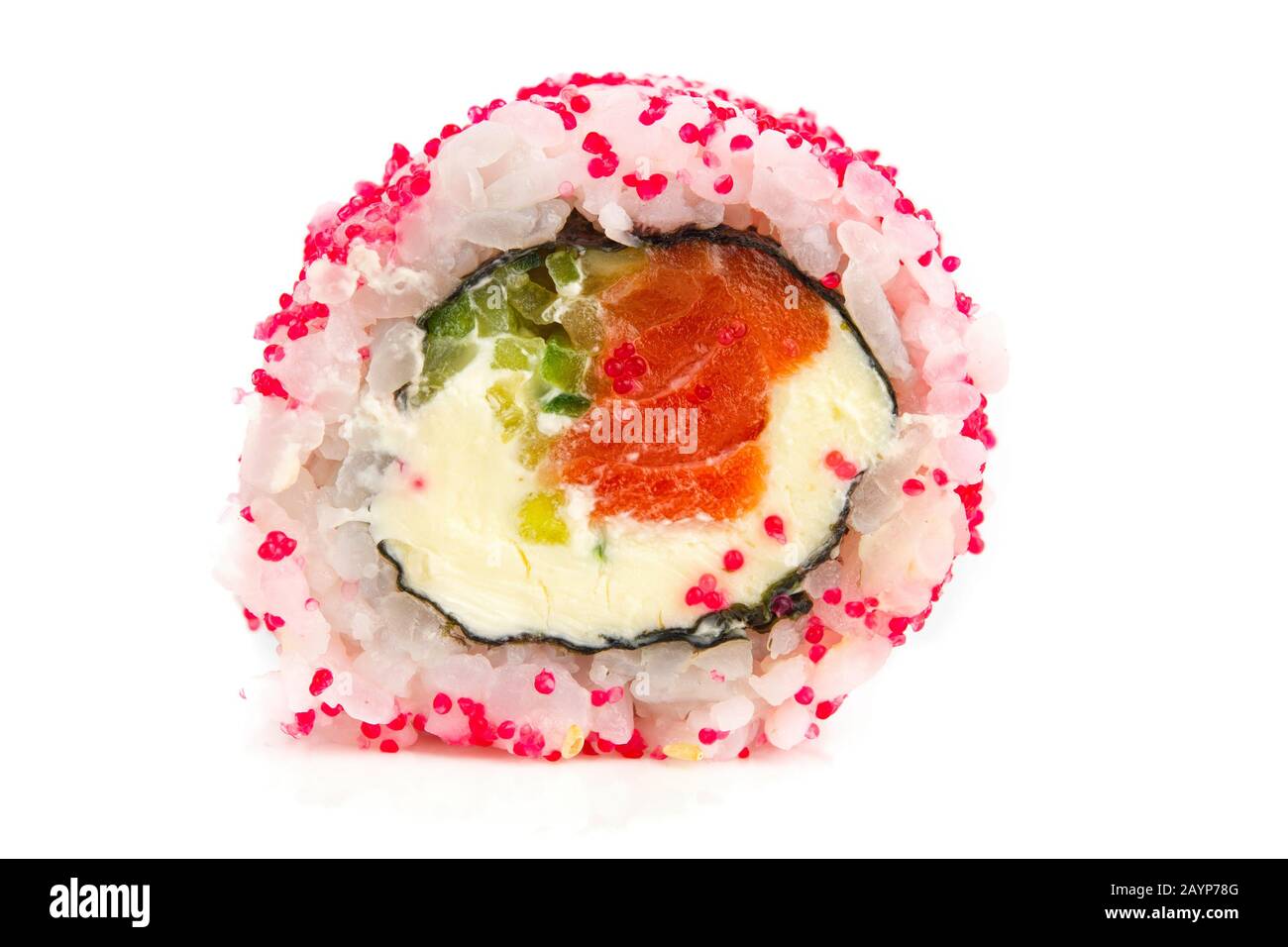 sushi rolls on a white background Stock Photo