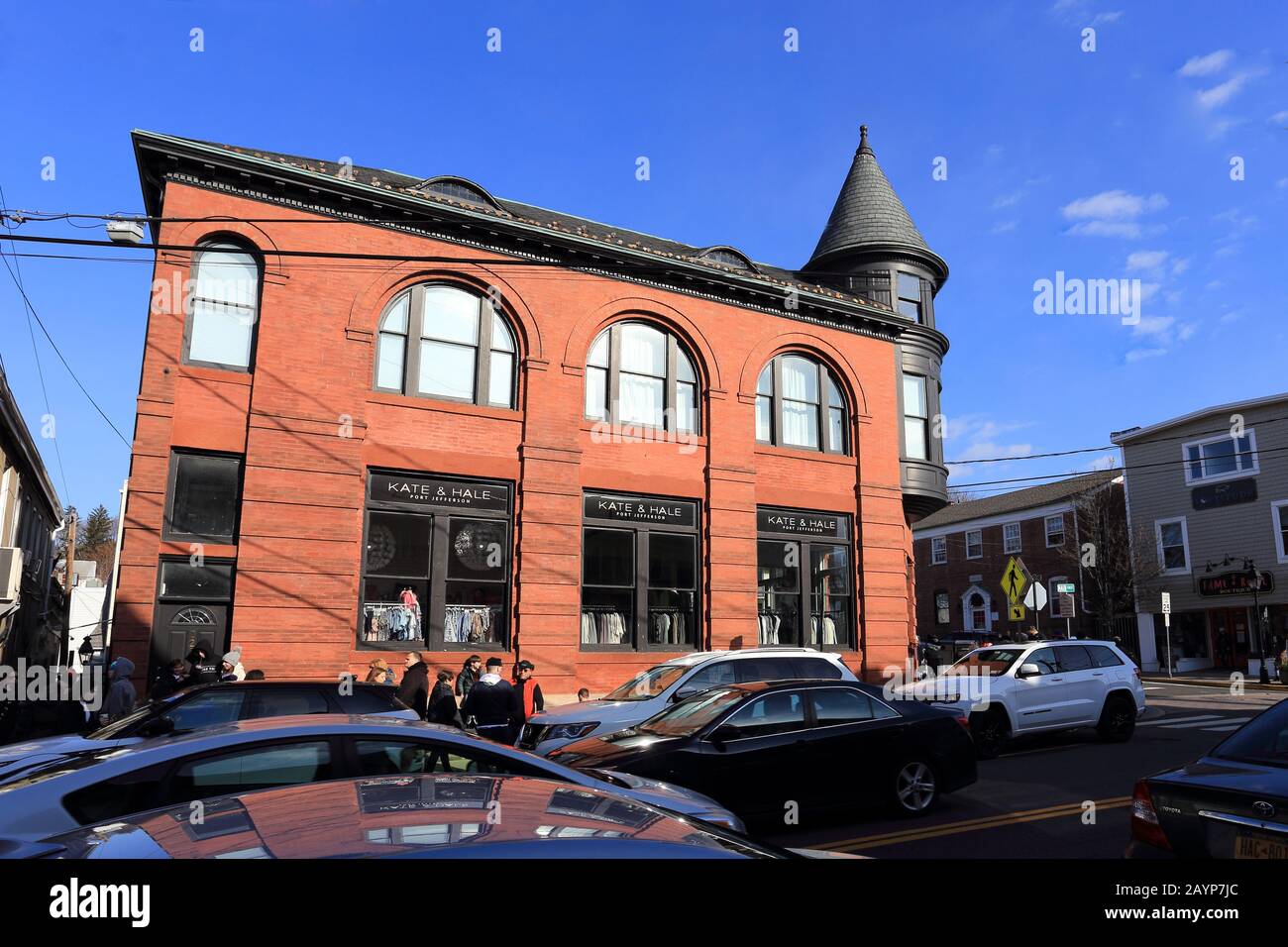 Historic building Port Jefferson Village Long Island New York Stock